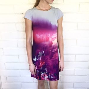 PIPERLIME Gorgeous Printed Cityscape Dress